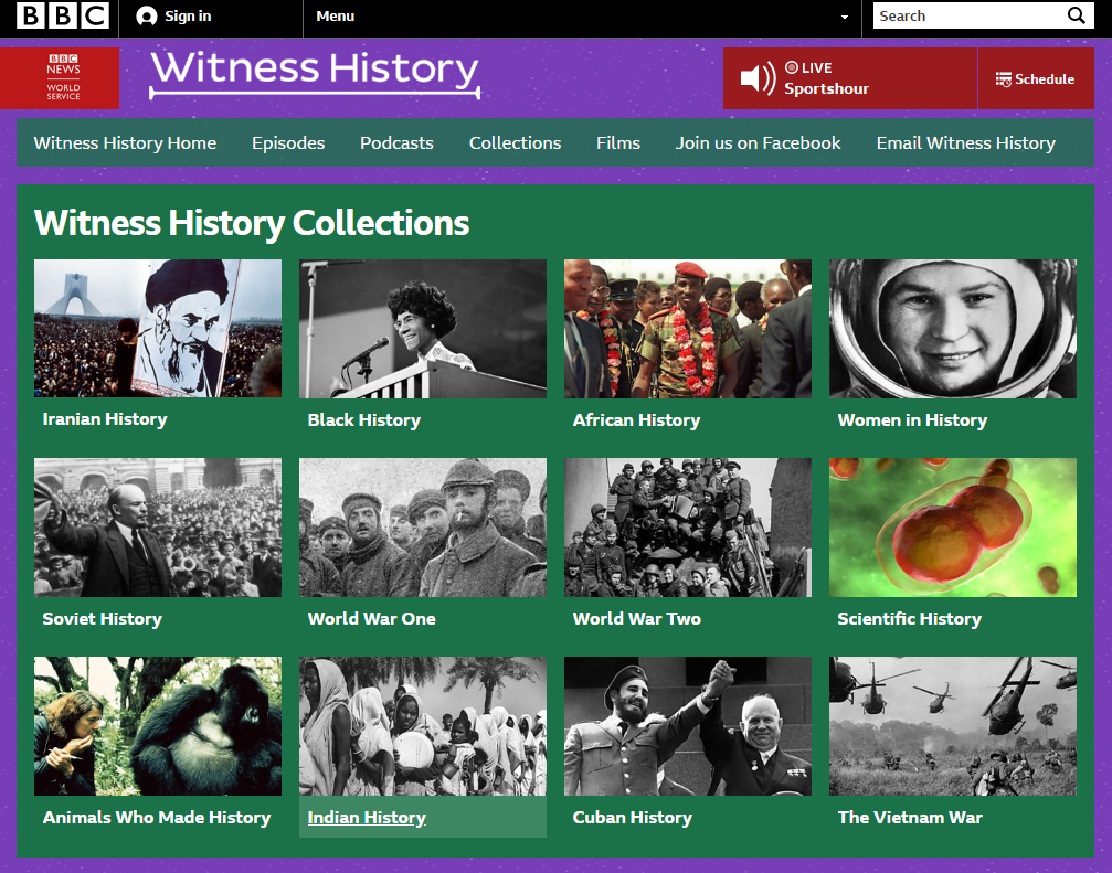 BBC Witness History Collections